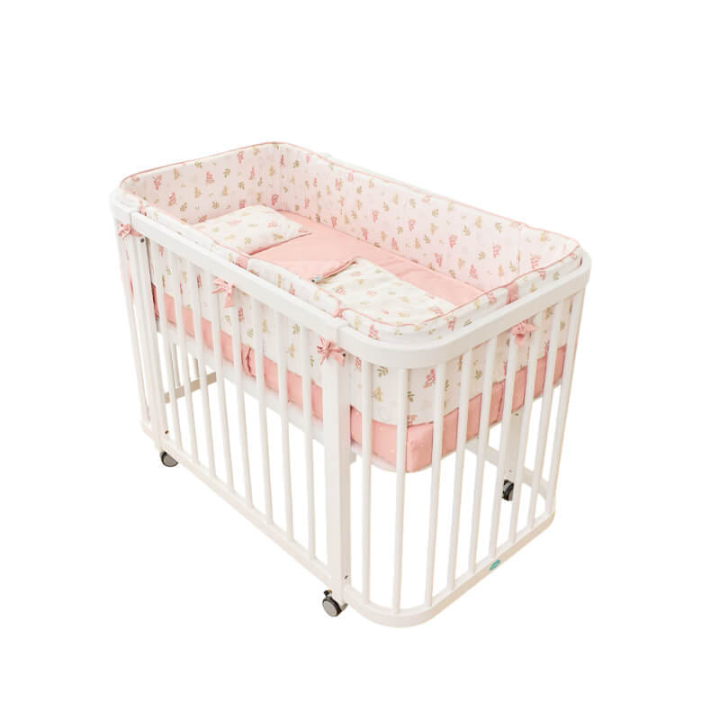 เตียงนอนเด็ก IDAWIN รุ่น CLASSIC สี WHITE-PINK_9